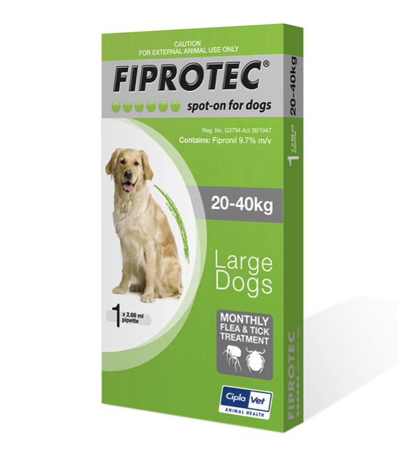 fiprotec large dog 20 - 40kg